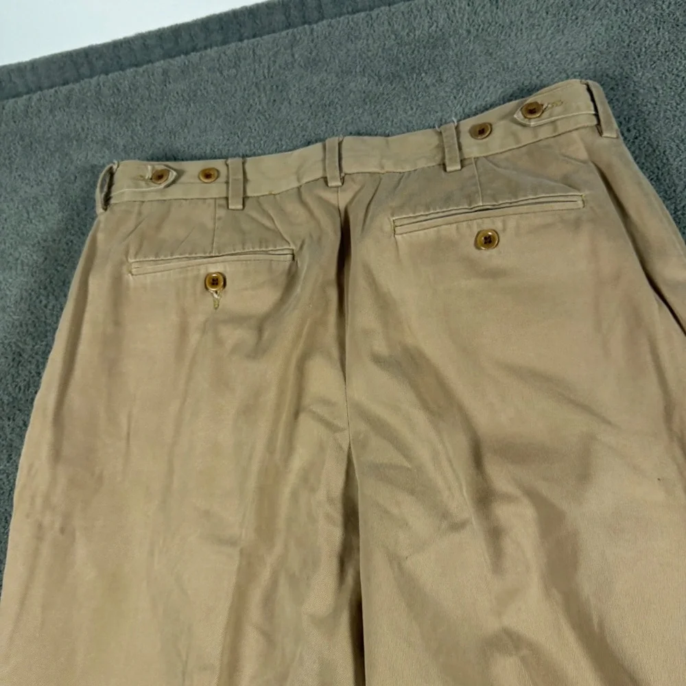 Polo Ralph Lauren Mens Khaki Chino Pants 34x32 Straight Leg Cotton Tan Trousers
